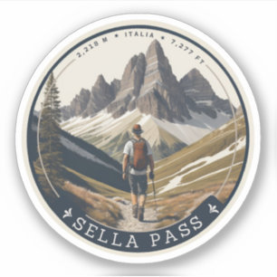Sella Pass mountain South tyrol Italian alps
