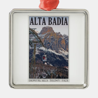 Sella Ronda - Alta Badia Gondola Metal Tree Decoration