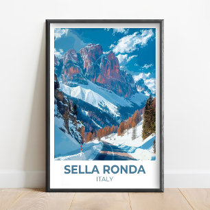 Sella Ronda Circuit  - Val Gardena Poster - Sella 