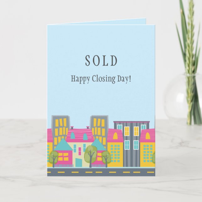 Seller Closing Congratulations Realtor Card (Front)