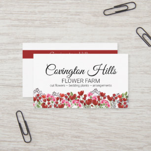 Selling Flowers   Flower Farm Business Card