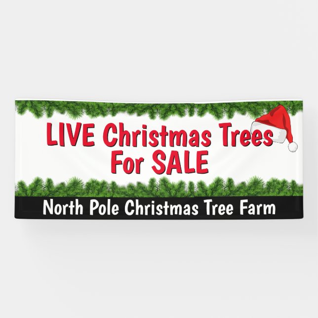 Selling Live Christmas Trees Farms Banner (Horizontal)