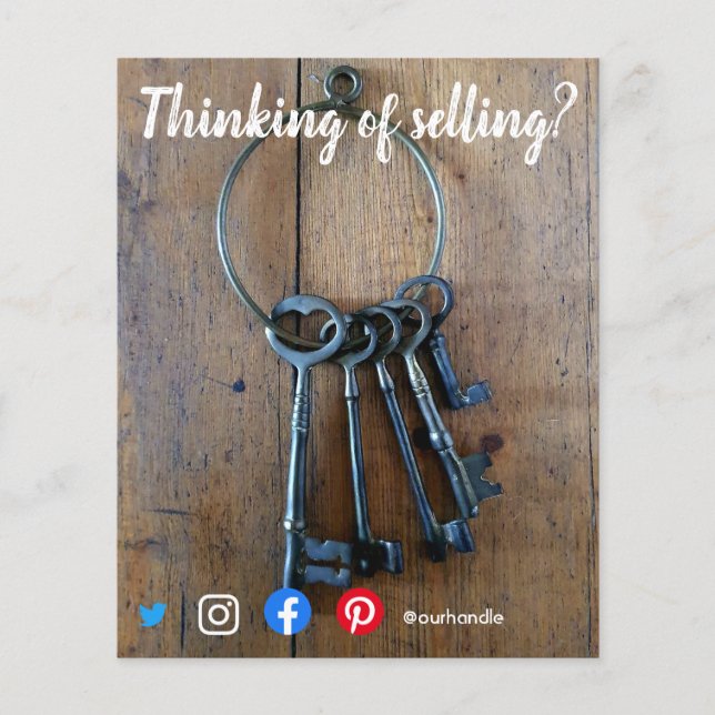 selling mailer referral real estate marketing key  flyer (Front)