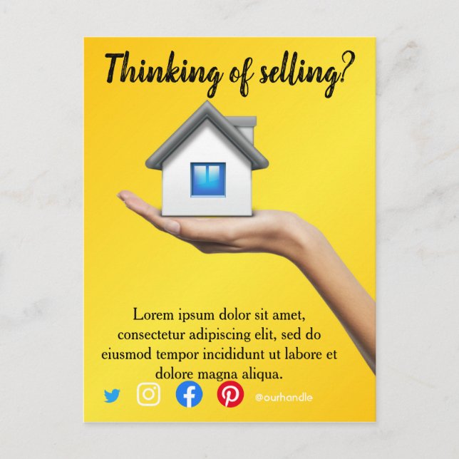 selling mailer referral real estate marketing sell postcard (Front)