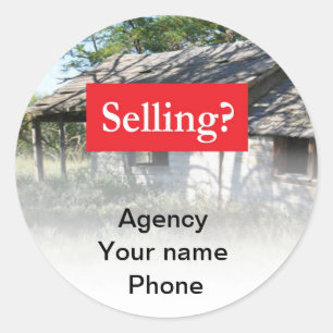 Selling Real Estate Promote Yourself Classic Round Sticker
