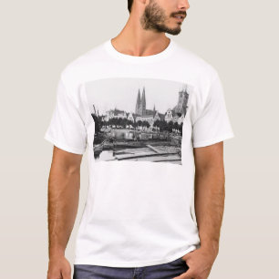 Selling wood on the River Trave, Lubeck, c.1910 T-Shirt