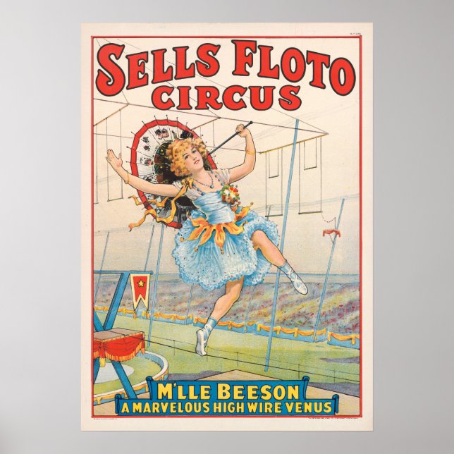 Sells Floto Circus Vintage Advertising Poster (Front)