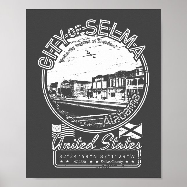 SELMA CITY VINTAGE - ALABAMA POSTER (Front)