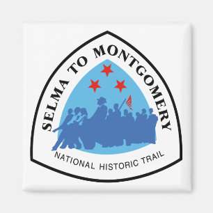 Selma to Montgomery Trail Sign, Alabama Magnet