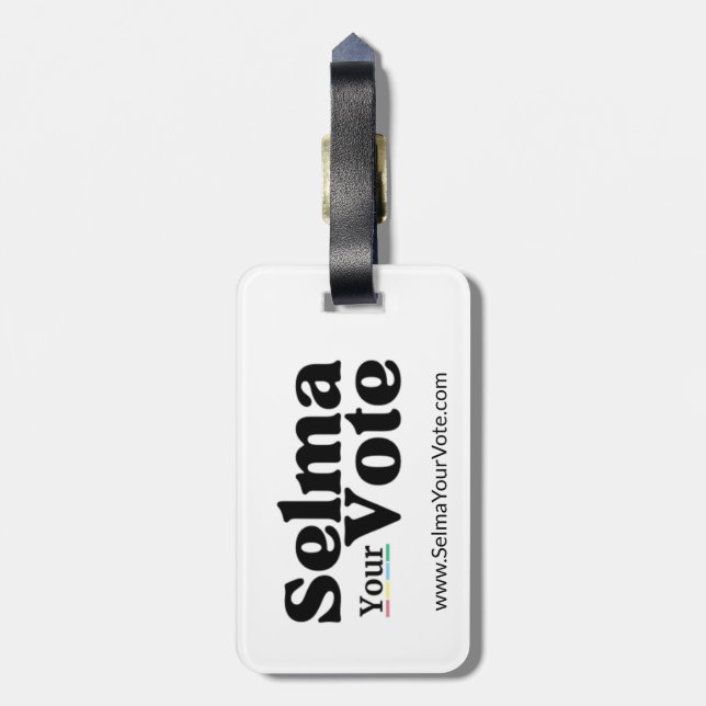 Selma Your Vote Double-Sided Luggage Tag (Back Vertical)