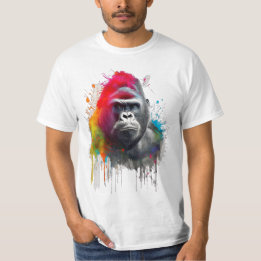 Selva King T-Shirt: Majestic Gorila Espald T-Shirt