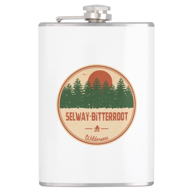 Selway-Bitterroot Wilderness Montana Idaho Hip Flask (Front)