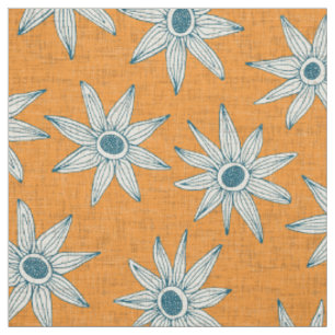 sema tangerine blue fabric