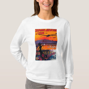 Semaine d' Aviation De Lyon Vintage Poster T-Shirt