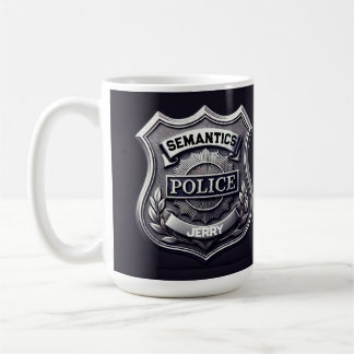 SEMANTICS Police mug - customisable