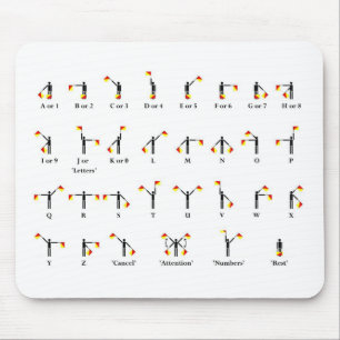 Semaphore Flag Chart Mouse Mat