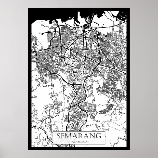 Semarang Indonesia City Map Poster (Front)