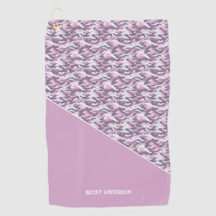 Semi Camouflage double Grey and Pink Golf Towel