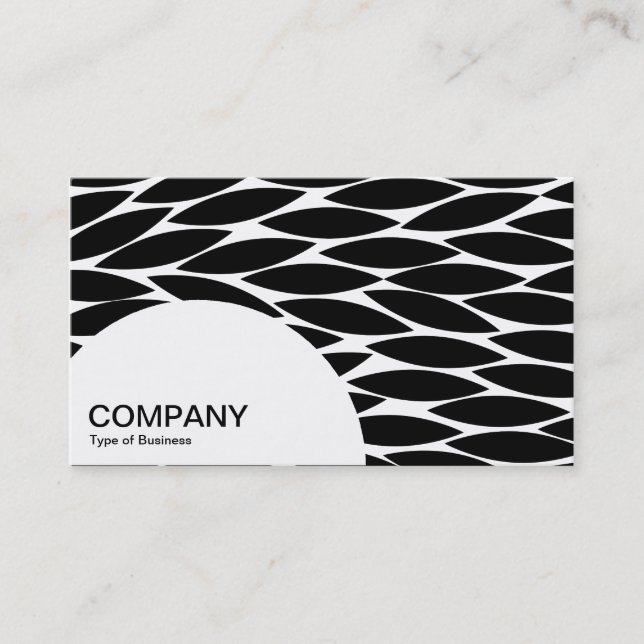 Semi-circle Panel - Abstract Leaves Business Card (Front)