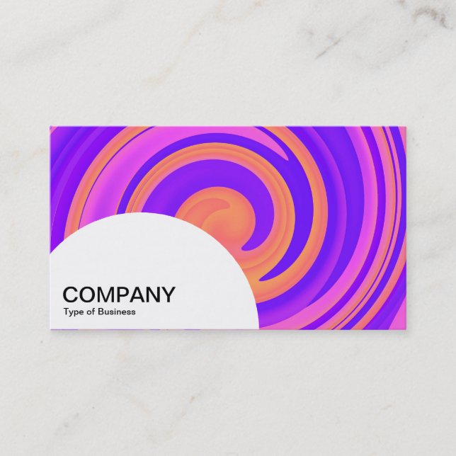 Semi-circle Panel - Abstract Swirl 250816 - 01a Business Card (Front)