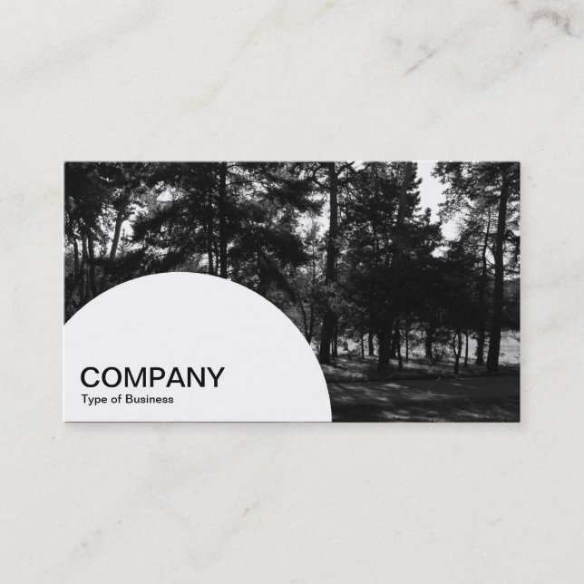 Semi-circle Panel - Afternoon Trees Business Card (Front)