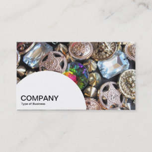 Semi-circle Panel - Bed of Yellow Daisies Business Card