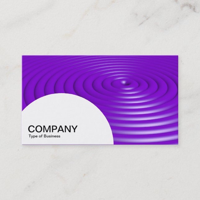 Semi-circle Panel - Concentric Rings - Purple Business Card (Front)