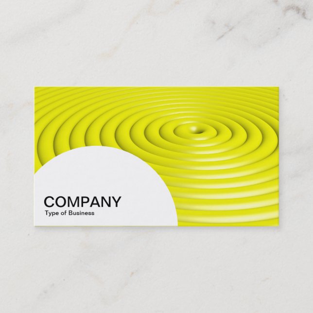 Semi-circle Panel - Concentric Rings - Yellow Business Card (Front)
