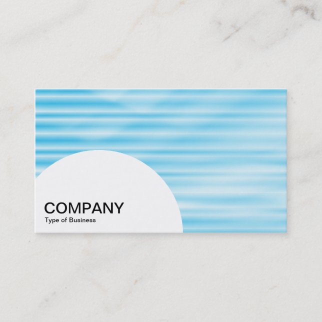 Semi-circle Panel - Corrugated Blue Business Card (Front)