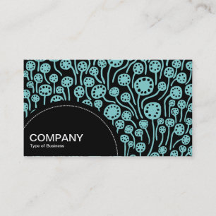 Semi-circle Panel (dots) - 090512 - Lt Blue Green Business Card