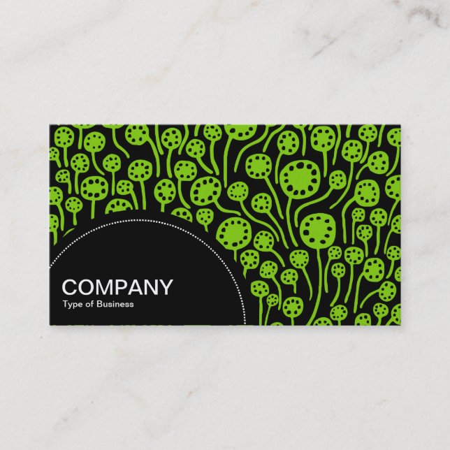 Semi-circle Panel (dots) -  090512 - Martian Green Business Card (Front)