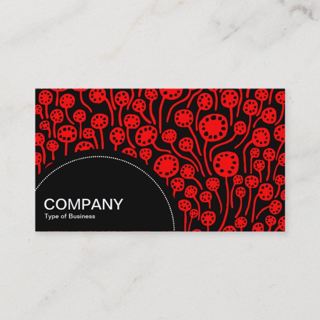 Semi-circle Panel (dots) -  090512 - Red Business Card (Front)
