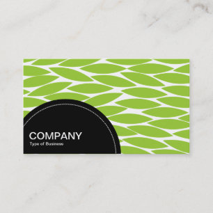 Semi-circle Panel (dots) - Abstract Leaves Business Card