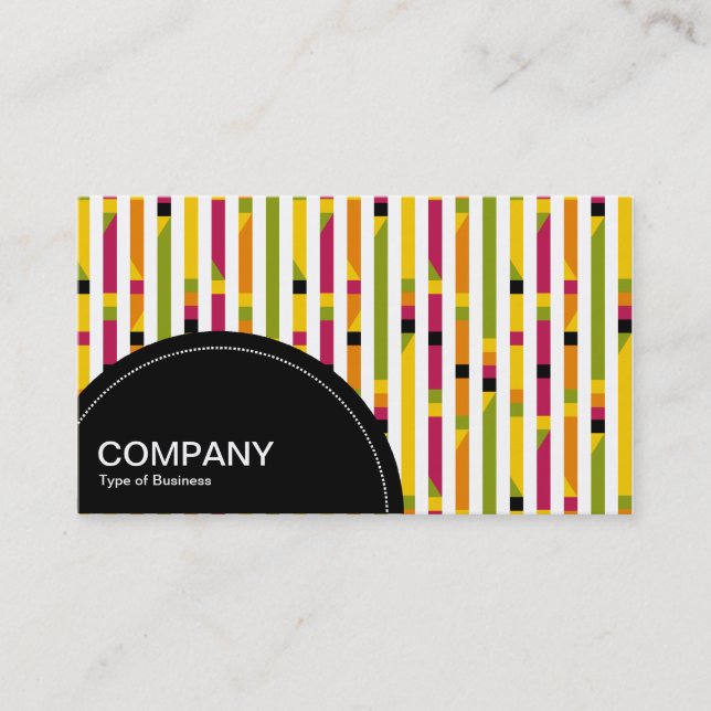 Semi-circle Panel (dots) - Abstract Stripes 170615 Business Card (Front)
