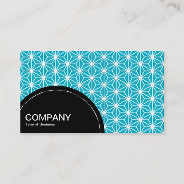 Semi-circle Panel (dots) - Asanoha Pattern Business Card (Front)