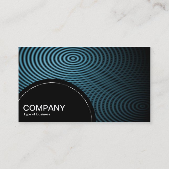 Semi-circle Panel (dots) -  Blue Electric Pool 01 Business Card (Front)