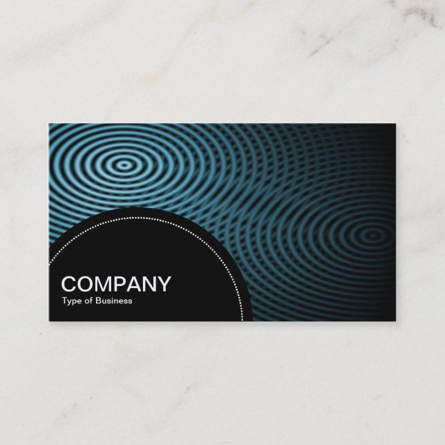 Semi-circle Panel (dots) -  Blue Electric Pool 04 Business Card (Front)