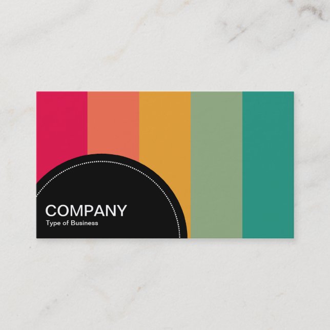 Semi-circle Panel (dots) - Colour Bars 01 Business Card (Front)