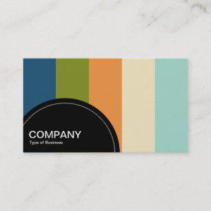 Semi-circle Panel (dots) - Colour Bars 03 Business Card