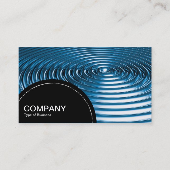 Semi-circle Panel (dots) - Concentric - BlueChrome Business Card (Front)