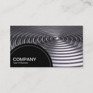Semi-circle Panel (dots) - Concentric - Chrome Business Card
