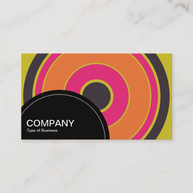 Semi-circle Panel (dots) - Concentric circles 06 Business Card (Front)