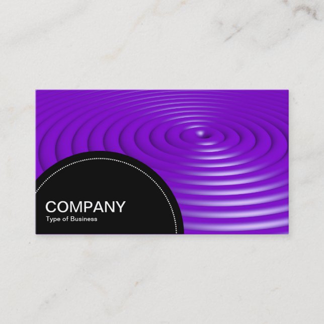 Semi-circle Panel (dots) - Concentric Rings - Purp Business Card (Front)