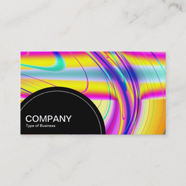 Semi-circle Panel (dots) - Fractal Abstract 05 Business Card (Front)