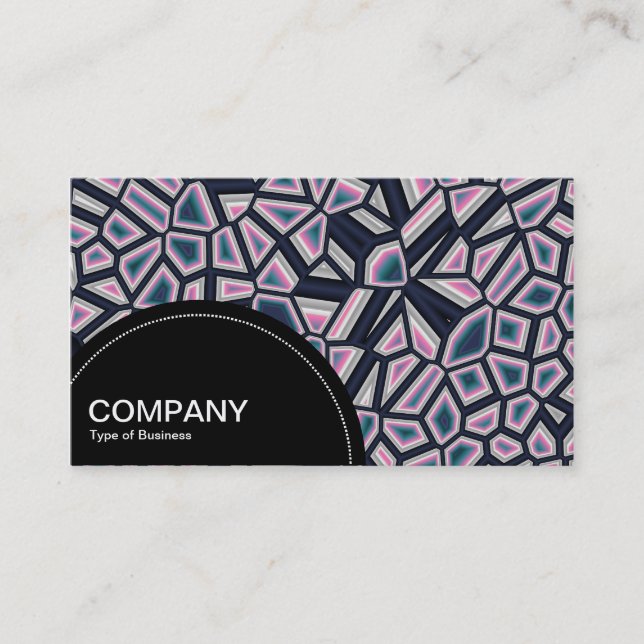 Semi-circle Panel (dots) - Fragmented Abstract Business Card (Front)