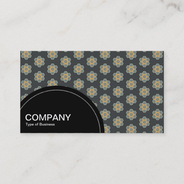 Semi-circle Panel (dots) - Geometric Pattern 015 Business Card (Front)