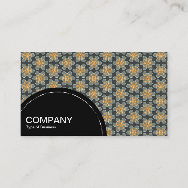 Semi-circle Panel (dots) - Geometric Pattern 016 Business Card (Front)