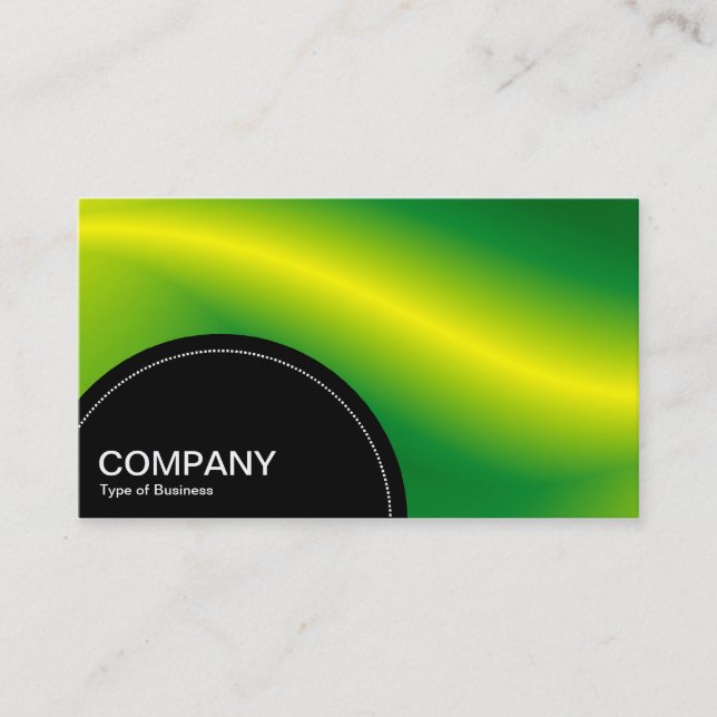 Semi-circle Panel (dots) - Green Wave Business Card (Front)