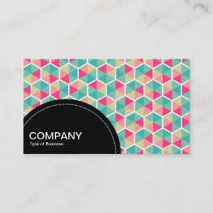 Semi-circle Panel (dots) - Hexagon Pattern 02 Business Card