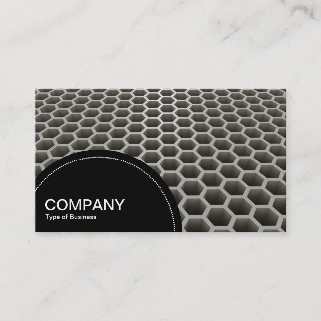 Semi-circle Panel (dots) - Honeycomb Perspective Business Card (Front)